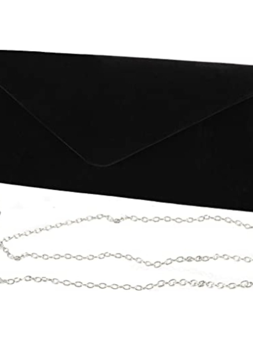 Velvet Clutch Purse Evening Bag with Detachable Chain 3-in-1 Style
